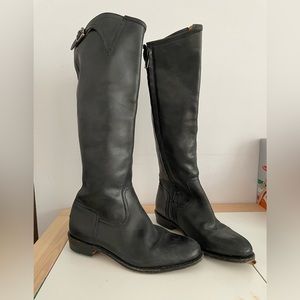 Tall black Frye boots size 7